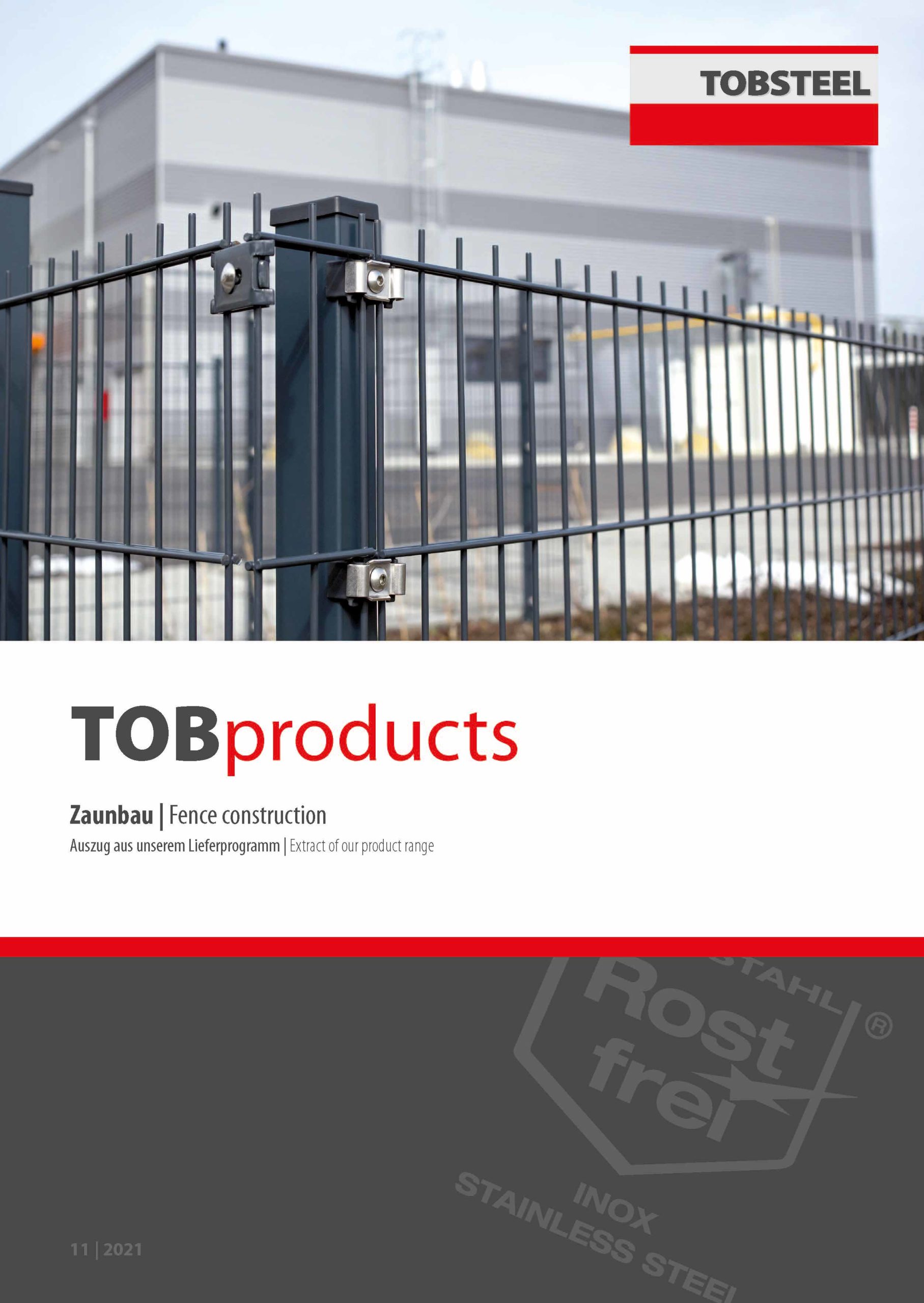 TOBSTEEL Produktinformation Zaunbau